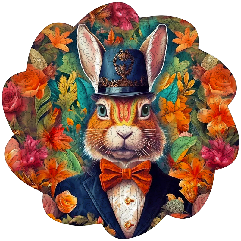 🔥 VIIMEINEN PÄIVÄ 86% -Dapper Rabbit Bowtie Owl -puisessa palapelissä