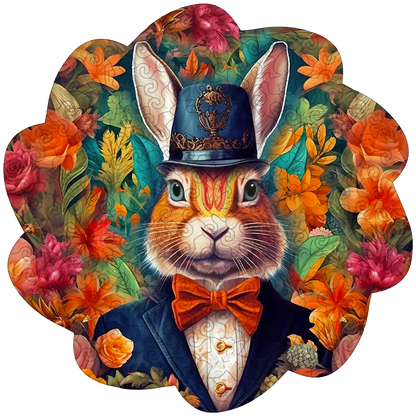 🔥 VIIMEINEN PÄIVÄ 86% -Dapper Rabbit Bowtie Owl -puisessa palapelissä