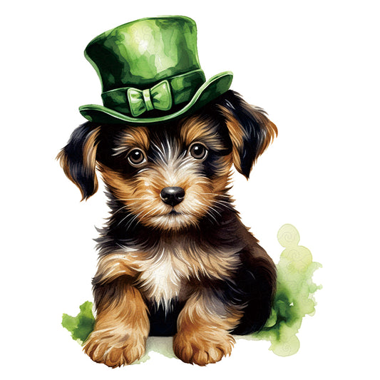 🔥 VIIMEINEN PÄIVÄ 92% -Akvarelli Saint Patrick's Day Puppy