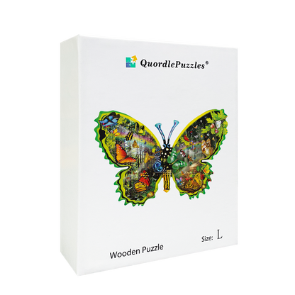 🔥 VIIMEINEN PÄIVÄ 91 % OFF-Butterfly Meadow puinen palapeli