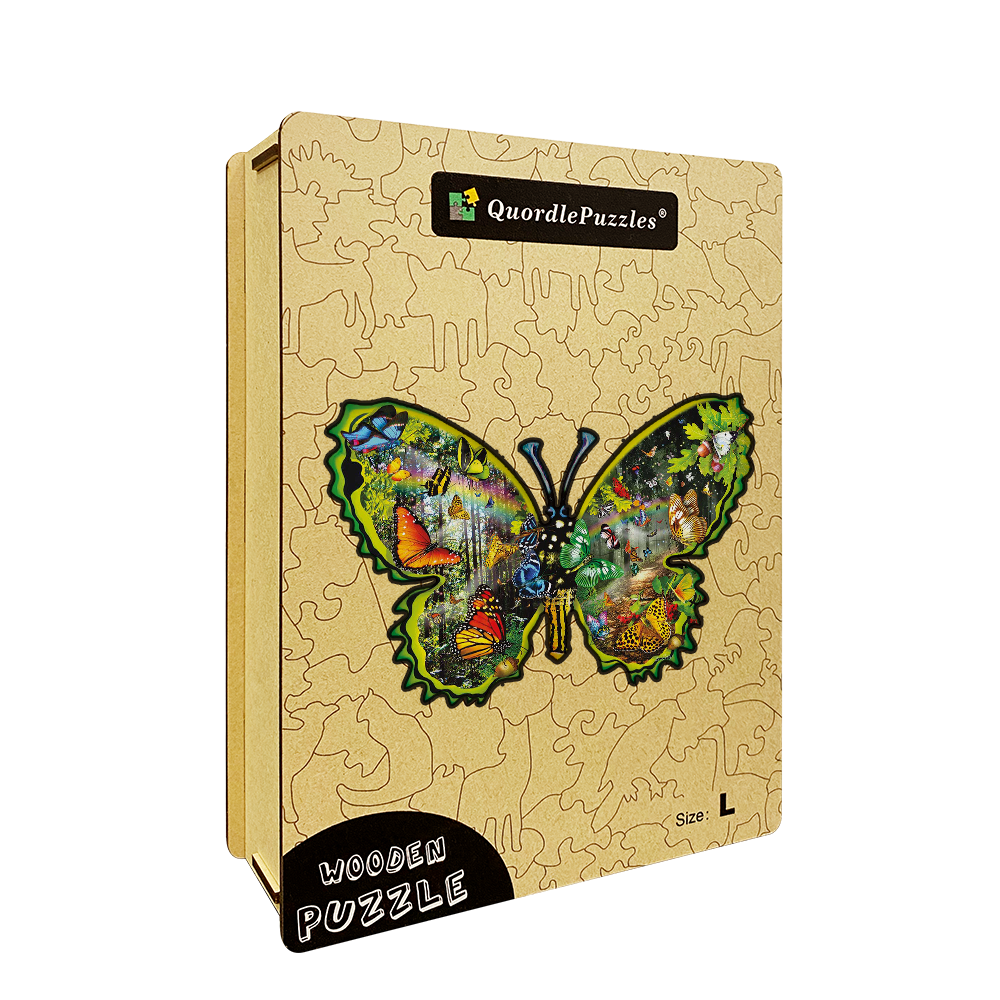 🔥 VIIMEINEN PÄIVÄ 91 % OFF-Butterfly Meadow puinen palapeli