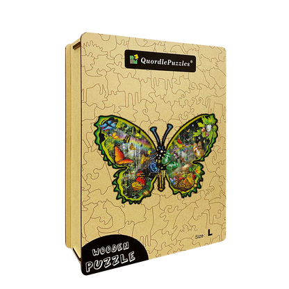 🔥 VIIMEINEN PÄIVÄ 91 % OFF-Butterfly Meadow puinen palapeli